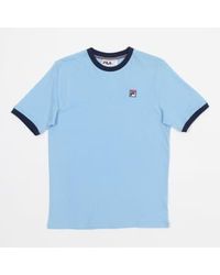 Fila - Marconi essential ringer t-shirt in hellblau - Lyst