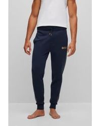 BOSS - Boss Dark Sweatpants With Embroidered Logo 50503052 403 - Lyst