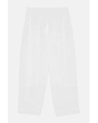 Ottod'Ame - Linen Tapered Trousers Vanilla 38 - Lyst