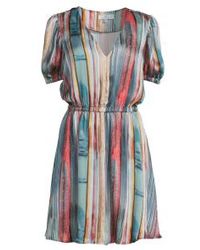 Paul Smith - Watercolour Stripe V Neck Dress Size: 12, Col: Multi 8 - Lyst