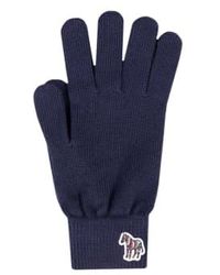PS by Paul Smith - Zebra Woven Gloves One Size Navy - Lyst