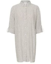 Kaffe - Milia Shirt Dress In Chalk Stripe - Lyst