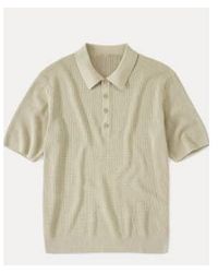 Closed - Polo Tricot Lin And Coton Bio Vert Pale - Lyst