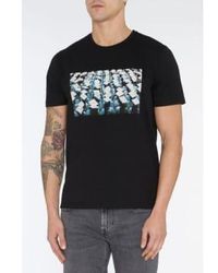 7 For All Mankind - Photographic T Shirt With Graduation Printed S - Lyst