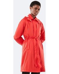 Rains Trench Coat - Red