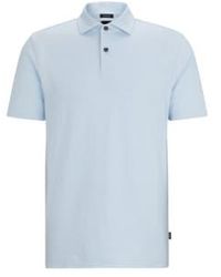 BOSS - Press 56 Light Regular Fit Cotton And Linen Polo Shirt 50511600 450 S - Lyst
