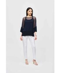 Joseph Ribkoff - Mesh And Silky Knit Two Piece Top 12 - Lyst