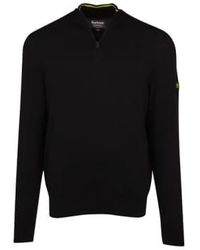 Barbour - Cotton Half Zip Knit Small - Lyst