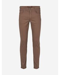 Sand - Navy Suede Touch Burton Trousers - Lyst