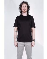 Transit - T-shirt en jersey en coton en forme régulière noir - Lyst