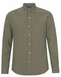 COLORFUL STANDARD - Organic Cotton Oxford Shirt Dusty Olive / M - Lyst