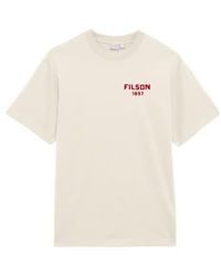 Filson - Frontier Graphic T-shirt Silver Birch/savy Red Small - Lyst