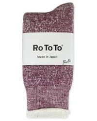 RoToTo - Double Face Merino Socks Grape Small - Lyst