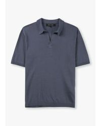 Replay - Knitted Polo Shirt In Aviator - Lyst