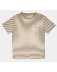 Armor Lux - Heritage Stripe T-shirt Pale Olive/natural M - Lyst
