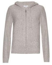 Great Plains Remini Knit Hooded Zip Top - Gray