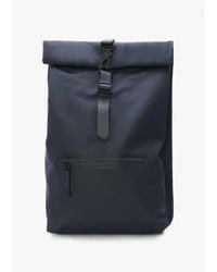 Rains - Rolltop Navy Backpack One-size - Lyst