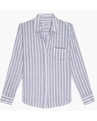Rails - Charli Linen Shirt Rhone Stripe - Lyst