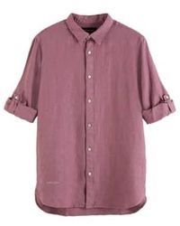 Scotch & Soda - Camisa lino con tinte ropa Resort - Lyst