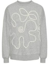 Pieces - Flower Sweater Xs - Lyst