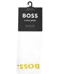 BOSS - 2 Pack Rs Sport Socks /electric Blue/grey 39-42 - Lyst