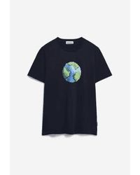 ARMEDANGELS - Jaames Planet T-Shirt Nachthimmel - Lyst
