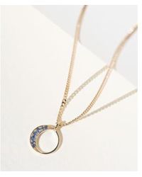 Zoe & Morgan - New Moon Sapphire Gold Necklace One Size - Lyst