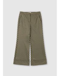 iBlues S Jadi Jacquard Pattern Pants - Green