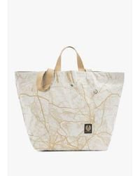 Belstaff - Mens Map Utility Tote Bag In Shell - Lyst