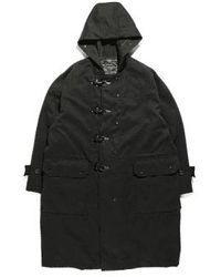 Engineered Garments - Abrigo lona bombero gran tamaño poliéster negro - Lyst