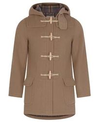 Burrows and Hare - Water Repellent Duffle Coat Brown L Leather - Lyst