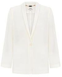 INNNA - Ivory Blazer Shirt With A Mohair Weaving - Lyst