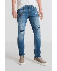 Antony Morato - Blaue iggy tapered-fit-jeans - Lyst