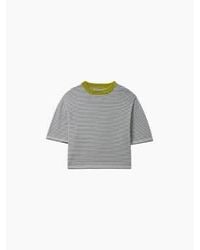 Cordera - Cotton Striped T-shirt Lime One Size - Lyst