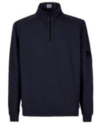 C.P. Company - Light Fleece Half Zipped Sweatshirt Total Eclipse S - Lyst