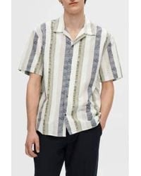 SELECTED - Egret Relax New Linen Shirt Multi / M - Lyst