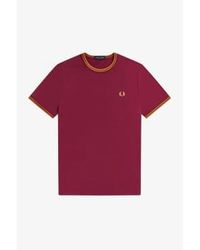 Fred Perry - Twin Tipped T-shirt Tawny Port Xl - Lyst