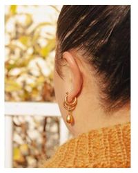 Nordic Muse - Boucles d'oreilles en or drop, étanche - Lyst