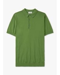 John Smedley - Mens Adrian Knitted Polo Shirt In Green - Lyst