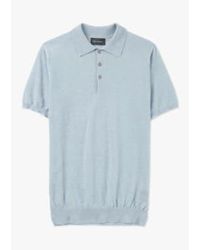 Oliver Sweeney - Mens Covehithe Merino Knitted Polo Shirt In Blue - Lyst