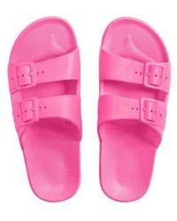 FREEDOM MOSES - Glow Neon Slides 3.5-4 - Lyst