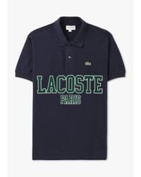 Lacoste - Mens French Heritage Logo Polo Shirt In - Lyst