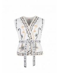 An'ge - Solly Sleeveless Embroidered Jacket - Lyst