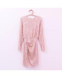 Sophie and Lucie - Sequinned Dress With Knot 36 - Lyst