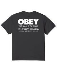 Obey - T-shirt Noir M - Lyst