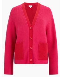 Great Plains - Winter Comfort Knit Cardigan Crimson & Christmas Rose - Lyst