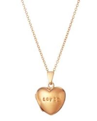 Posh Totty Designs - Plated 'loved' Mini Heart Locket Necklace Plated Sterling Silver / - Lyst