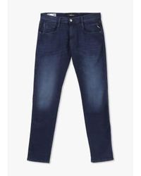 Replay - Mens anbass reciclado 360 slim jeans en azul oscuro - Lyst