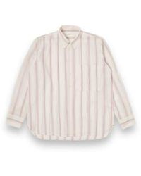 Universal Works - Square Pocket Shirt Hendrix Curry Stripe 30664 Ecru Lilac - Lyst