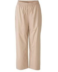 Ouí - Faux Leather Trousers Light Stone Uk 10 - Lyst
